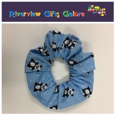 Scrunchie - Panda on Blue Scrunchie - Panda on Blue